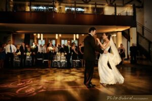 Wedding Couple Dancing in the Ballroom