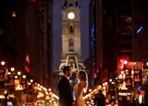 Morby Photography Philadelphia Wedding Photo Broad Street Lights