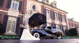 Allure Films Captures Bride and Groom Kiss at Overbrook Golf Club